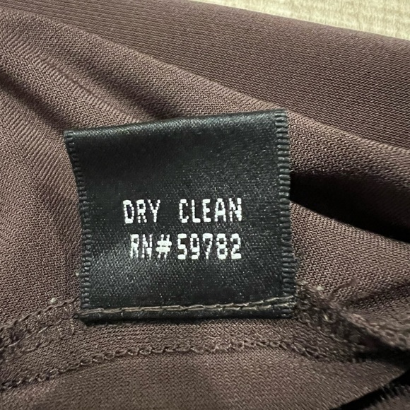 Adrianna Papell Drop Waist Sleeveless Smocked Chocolate Brown Midi Dress Size 10 - Picture 7 of 10